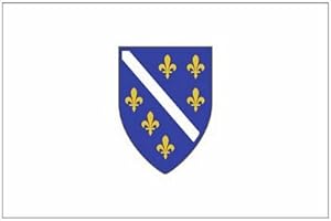 FAHNENMAX Autoaufkleber Sticker Fahne Bosnien alt Flagge Aufkleber