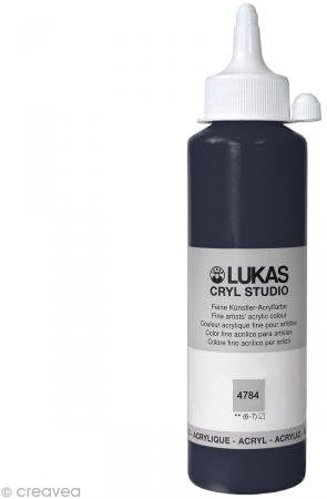 LUKAS Cryl Studio 250ml Premium Acrylic Paint, Paynes Grey