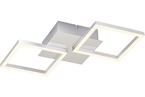 Briloner Leuchten Lampa Sufitowa LED, Obrotowa, 16 W, 1200 lm, 3000 K, Chromowa (Srebrna), 470 x 226 x 73 mm (dł. x szer. x wys.)