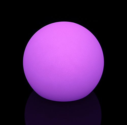 LED Leuchtkugel Gartenkugel kabellos mit Akku 20 cm multicolor RGB mit Farbwechsel und Fernbedienung aufladbar - 2