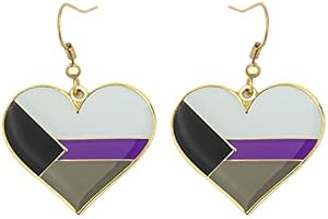 SINWINKORI Progress Transgender Rainbow Pansexual Asexual Bisexual Lesbian Nonbinary Sun Set Lesbian Dangle Earing Gay & Lesbian LGBT Pride Gifts Rainbow Jewelry