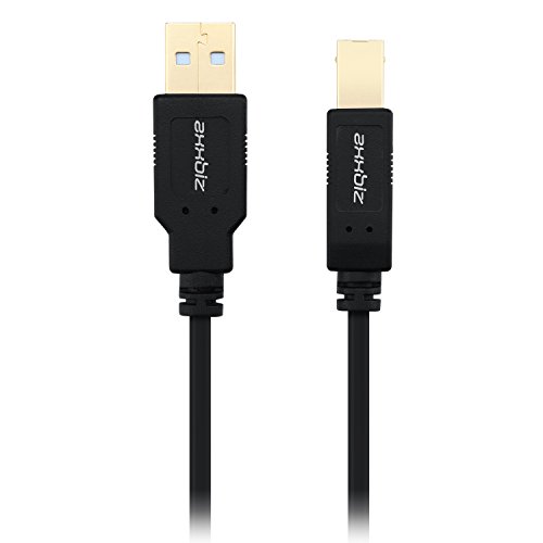 Axxbiz CableBiz-A007 B, USB Type-A Stecker auf USB 2.0 Standard-B Stecker Kabel – Schwarz – 4m lang - 2