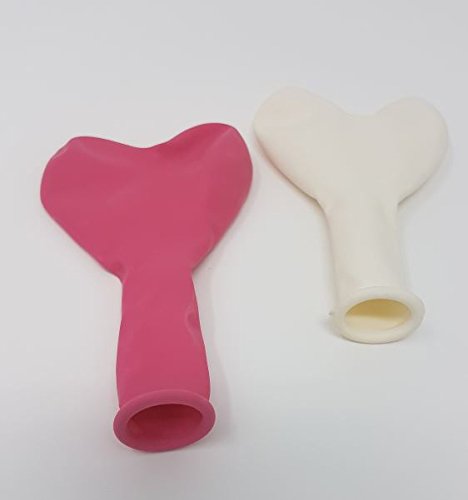 50 große Herzballons pink und weiß Luft und Ballongas geeignet EU Ware - 3