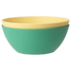 HEROISK Bowl, Green, Yellow, 14 cm (5  ?)(Pack of 2)