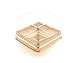 Produktbild 50 Stück 5,1 cm transparenter Kunststoff Mini Cake Box Muffins Box Kekse Muffins Kuppel Box Hochzeit Geburtstag Geschenk Box 100g Gold