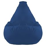 XXL Highback Filled Beanbag Gaming Lounge Chair in Blue. Ideal for Relaxing, Gaming, Lounging, Great for Adults, Teens & Kids. Made from High Quality Water Resistant Material, Available in 10 Great Colours