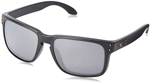 Oakley - Gafas de sol Rectangulares Holbrook para hombre, Matte Black/Black Iridium (S3)