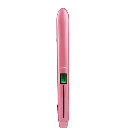 LCD Hair Straightener Buckle Bangs Curler Does Not Hurt Hair Straightening Dual-Use Electric Splint 110V-220V Voltage Pink
