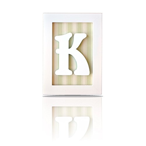 LETTER K - Individually Framed Baby Letters - with Blue, Pink and Green Backgrounds included for Free