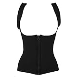 DODOING Damen Sport Vest Hot Neopren Sweat Weste Abnehmen Shirt Taille Trainer Training Korsage Corset Shapewear Korsett Bustier Waist Cincher Unterbrust Korsagen Mit Zipper - 3
