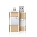 Produktbild Canis® 8 GB 16 GB 32 GB 64 GB USB i-flash Drive U Disk Memory Stick Speicher Adapter USB Flash Drive für iPhone Android Handy Computer 3 in 1 gold 64G
