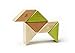 6 Piece Tegu Pocket Pouch Prism Magnetic Wooden Block Set, Jungle