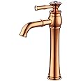Aquieen Luxury Series Extended Body Hot & Cold Basin Mixer Basin Tap (Amaze - Rose Gold)