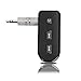 Price comparison product image Pumpkin Bluetooth 4.1 Receiver Portable Audio Adapter 3.5mm AUX Input Stereo Wireless Hands Free Car Kit Music Streaming for Home or Vehicle Audio System or Headphone (Bluetooth 4.1 Support Siri, Black)