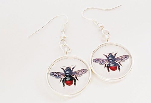 Insect Earrings Ear Hooks Jewellery Bug Fly Steampunk Vintage NEW Silver Tone