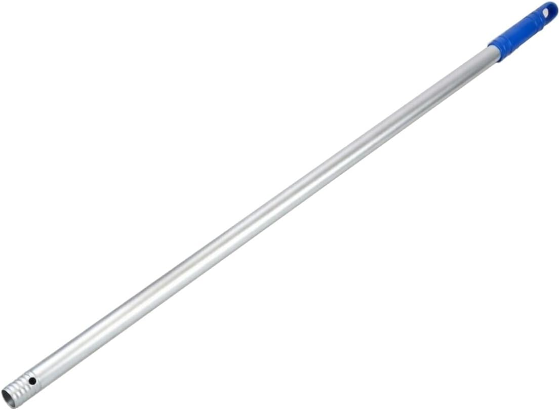 Sanjoma Palo de escoba o fregona, de Aluminio Anodizado 1,50 m Espesor 1 mm Mango Azul con Agujero (1)