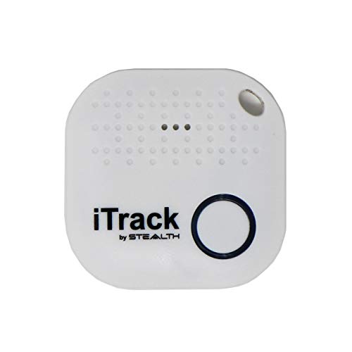 Stealth iTrack - Tracking Device - Key Finder - Mobile Phone Finder - Smart Phone Anti Theft Device - Motion Detection - Bluetooth Tracker Connects with Mobile Phone App (White)