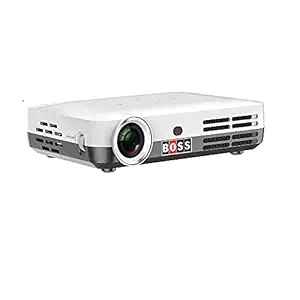 Boss S7 DLP Android 6.0 Ultra HD,4K,3D Projector 7000 lumens 3840X2160 Upto 200 Screen DLP, Full Theater, Home/Office/Education Institute Purpose Projector (White)