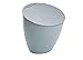 Moolecole Creative Fashion Beveled Grey Plastic Trash Bin Table Office Desk Mini Dustbin Trash Can