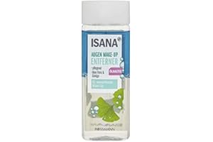 ISANA MED Augen Make-Up Entferner ölhaltig - Für Wasserfestes Make-Up - Mit Aloe Vera und Ginkgo - Pflegend - 100 ml