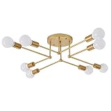 Esta Lámpara Moderna Cuenta Con Un Elegante Negro/Oro Acabado Y Un Diseño De Estilo Art-decó, Lo Que Es Una Adición Elegante A Su Hogar Y Un Seguro Romper El Hielo En Su Próxima reunión.