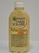 2 X Garnier Ambre Solaire Golden Protect Shimmering Protection Lotion SPF10 2X200ml