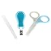 Anself 3pcs Baby Nail Clipper Set Cute Little Child Manicures Set Nail Clipper with Magnifier + Nail File + Round Head Scissors