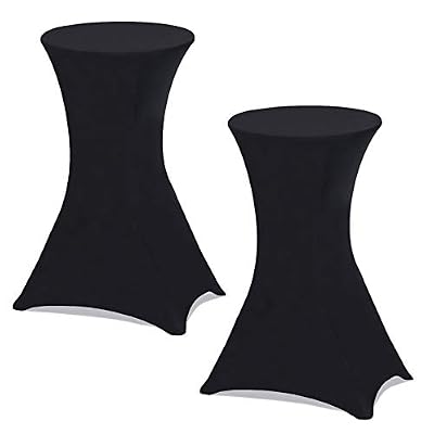 IDMarket - Housse Noire x2 pour Table Haute Pliante 105 cm