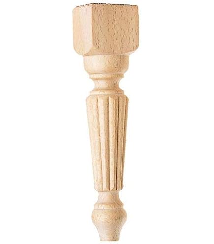 Lot De 4 Pieds De Meuble Boule Fixes Hêtre Brut Blanc / Beige / Naturels, 5 Cm