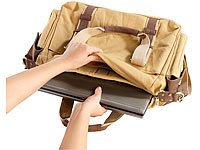 Xcase Canvas-Tasche mit Notebookfach 38 x 27 x 3 - 5