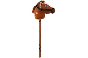 Unibos Aggloz | Hobby Horse Toy with Sounds | Tall Horse on a Stick | Quality Horse Toys | Galloping Sounds | Childrens Toy | for Kid Xmas Gifts Indoor & Outdoor | 71cm