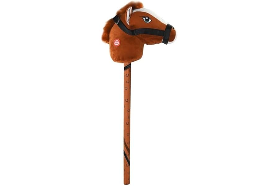 Unibos Aggloz | Hobby Horse Toy with Sounds | Tall Horse on a Stick | Quality Horse Toys | Galloping Sounds | Childrens Toy | for Kid Xmas Gifts Indoor & Outdoor | 71cm