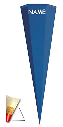 Schultüte – Rohling – kräftiges / dunkel BLAU – 35 / 50 / 70 / 85 cm – OHNE Tüll Abschluß – mit / ohne Holzspitze ___ Zuckertüte ALLE Größen – Roth – zum Basteln, Bemalen und Bekleben – Bastelschultüte – für Mädchen & Jungen / Geschenktüte – Basteltüte / uni einfarbig - 4