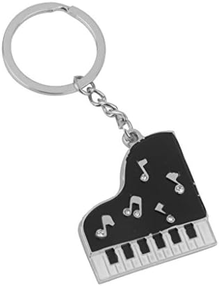Fashion Novelty Alloy Piano Shape Pendant Keyring Key Ring Present