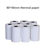  Papel térmico de 80 x 40 mm para registro de efectivo, rollo de papel térmico con Bluetooth, papel térmico mini (20 rollos)