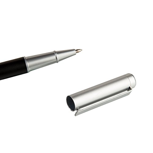 Liamoo 2 x moderner 2 in 1 Eingabestift / Touchpen mit Kugelschreiber und Deckel (schwarz) - 4