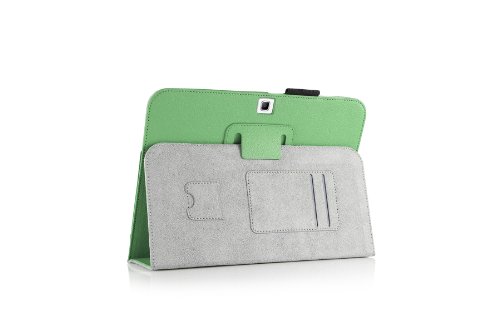 Schutzhülle / Cover / Tasche für Samsung Galaxy Tab 4 10.1″ T530 – mit praktischer Halteschlaufe – Grün - 3