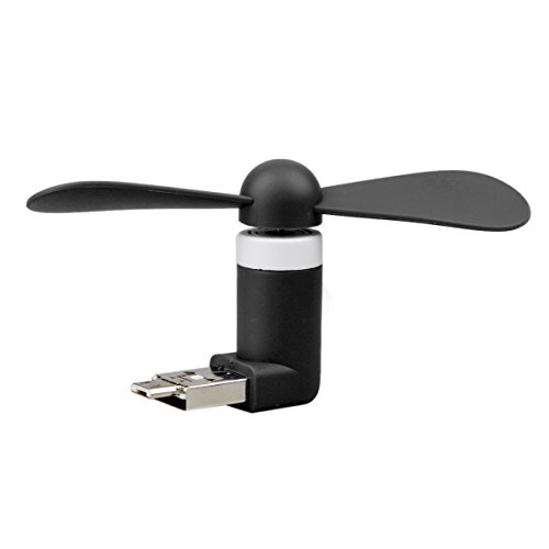 Oenbopo Kleiner Ventilator mit USB-Anschluss, tragbar, sehr geräuscharm, für Android Handy/ Notebook/ Laptop - 2