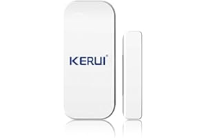KERUI - Detecteur d'ouverture / Avertisseurs d'entrée Magnetique Ouverture Porte Fenetre pour Système d'alarme Securite Maison - Sans fil Fenêtre Porte Maison GAP capteur intrus cambrioleur de sécurité système d'alarme Bell