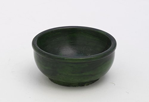 Preisvergleich Produktbild Weihrauchschalen Räucherschale Grün D 7,5 cm, Speckstein, Grün, für Räucherkohle