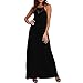 Produktbild Fenverk Langarm Sommerkleid Casual Kleid A Linie Minikleid Elegant Kleider Knielang Strandkleider Lose Shirtkleid(Schwarz-03,M)