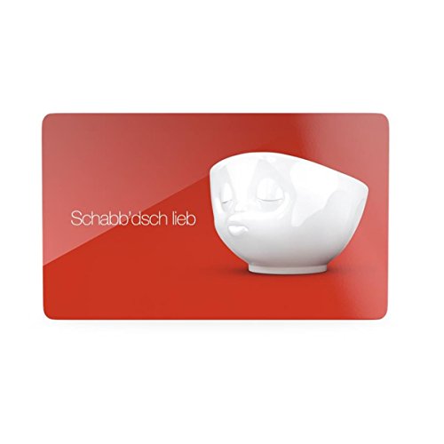 FiftyEight T040116 Schnittenbrettchen "Schabbdichlieb" rot Schnittbrettchen Resopal 14 x 23 x 1 cm, mehrfarbig