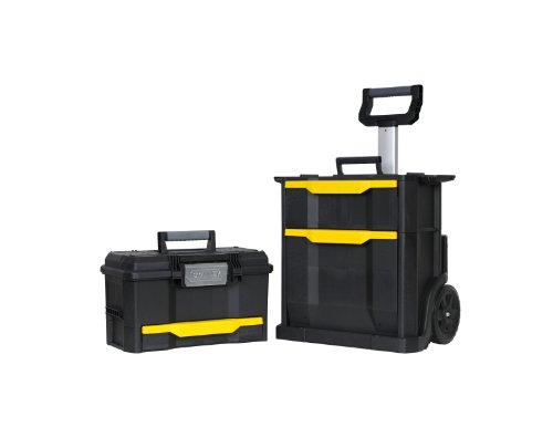 Stanley Rollende Werkstatt 2-in-1, modular aufgebaut, drei entnehmbare Werkzeugboxen mit Schnellverschluß, STST1-70344 - 3