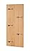 Produktbild Wandgarderobe für hoch- und querformat aus Massivholz Buche; Maße (B/T/H) in cm: 60 x 6 x 25