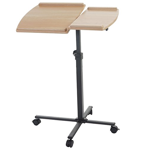 Laptoptisch Lancester, Notebooktisch Laptopständer, höhenverstellbar schwenkbar ~ Buche-Optik