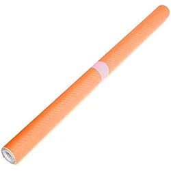 JenNiFer 2Mx50Cm DIY Gloss 3D en Fiber De Carbone Vinyle Wrap Rouleau Film Autocollant 8 Couleurs pour Voiture Véhicule - Orange