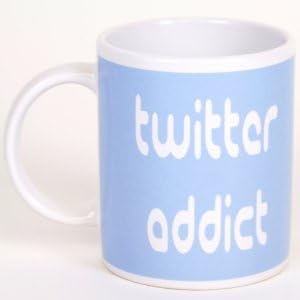 Twitter Addict Pale Blue Ceramic Mug in Gift Box by Novelty Mug