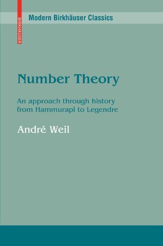 Number Theory: An Approach Through History from Hammurapi to Legendre (Modern Birkh?user Classics Series) by Andr? Weil (2007-05-03)