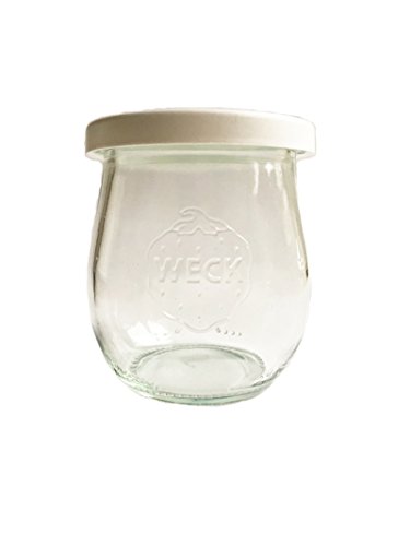 8er Set Weck Gläser 220 ml Tulpengläser inkl 8 Frischhaltedeckel Einkochringe Klammern Glasdeckel Einmachgläser Sturzgläser Weckgläser - 3