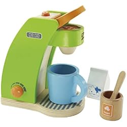Hape - E3106 - Jeu d'Imitation en Bois - Cuisine - Machine à Café